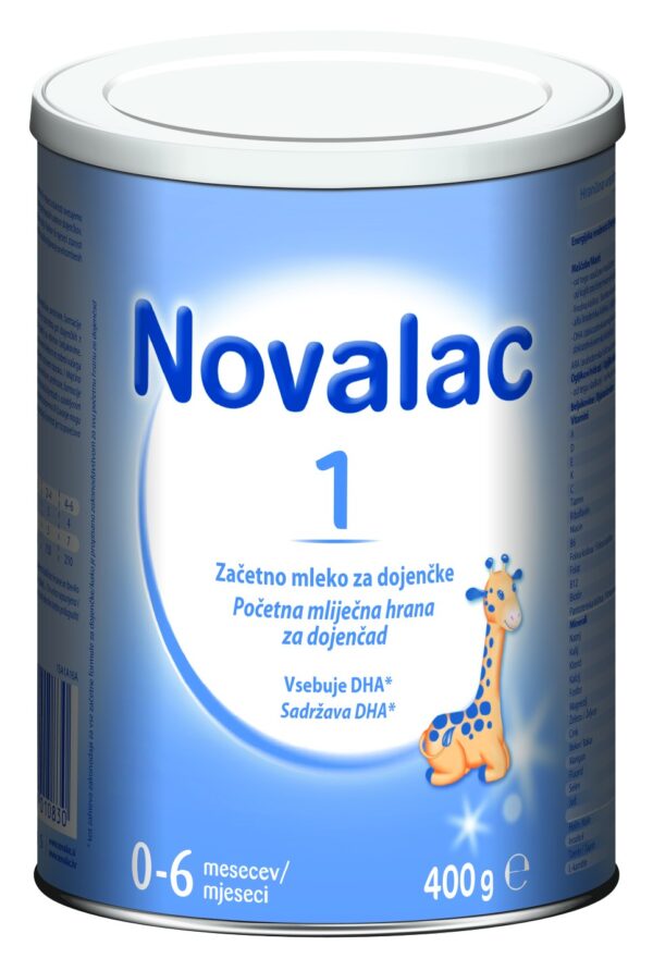 Novalac 1, začetno mleko za dojenčke 0-6 mesecev, 400 g