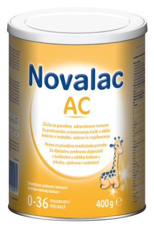 Novalac AC, začetno mleko za dojenčke s kolikami 0-36 mesecev, 400 g