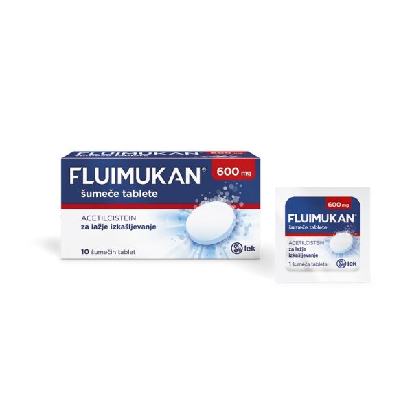 Fluimukan 600 mg, 10 šumečih tablet