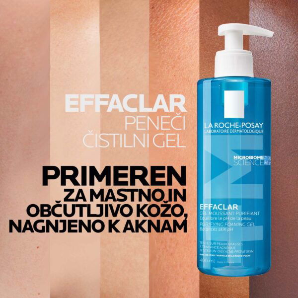 LRP Effaclar Gel za čiščenje mastne občutljive kože, 200 ml