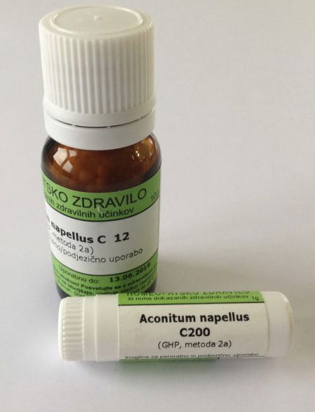 Aconitum napellus C12, kroglice - 1 g