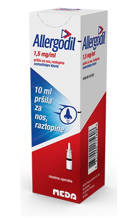 Allergodil 1,5 mg/ml pršilo za nos, 10 ml