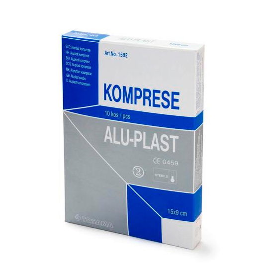 Aluplast extra, komprese za prvo pomoč 15 x 9