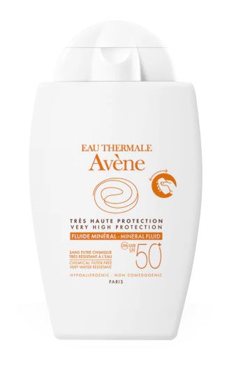 Avene Sun, mineralni fluid za zaščito pred soncem ZF50+