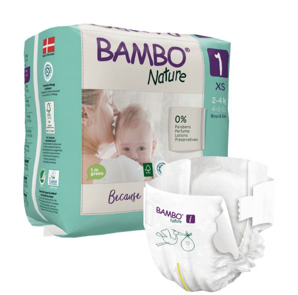 Bambo Nature, otroška plenička Newborn za nedonošenčke 1 (2 - 4 kg)