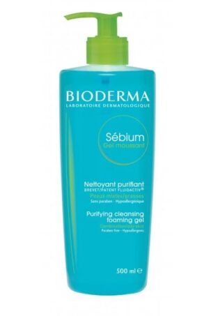 Bioderma sebium, peneči gel za čiščenje kože - 500 ml