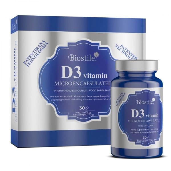 Biostile D3 Vitamin Mikroenkapsuliran, 30 kapsul