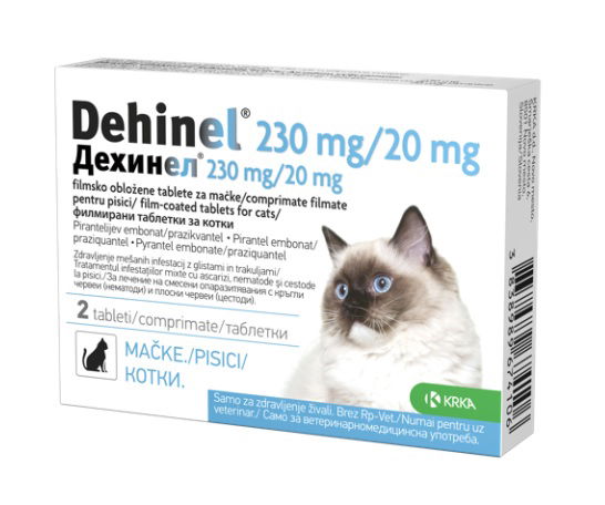 Dehinel 230mg/20 mg za mačke, tablete