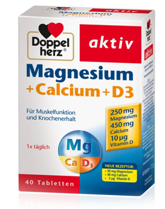 Doppelherz Aktiv Magnezij + Kalcij + D3, tablete