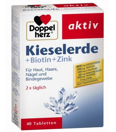 Doppelherz Aktiv Silicijeva prst+biotin+cink, tablete