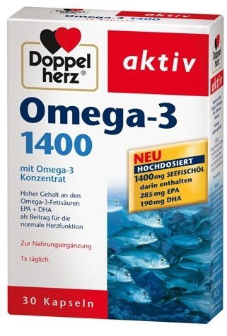 Doppelherz Aktiv olje morskih rib Omega-3, kapsule