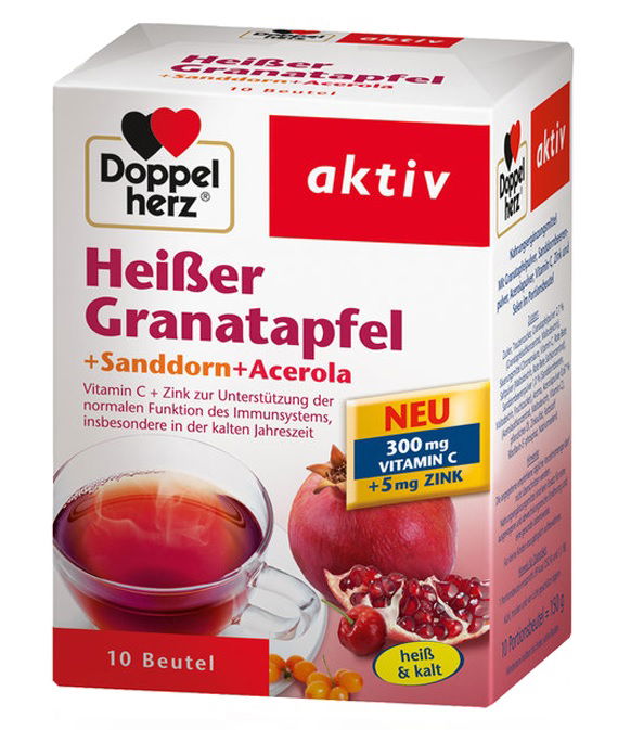 Doppelherz Aktiv vroči napitek granatno jabolko+ rakitovec+ acerola, vrečka