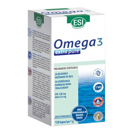 ESI Omega 3 Extra Pure, 120 kapsul