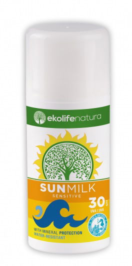 Ekolife Natura, mleko za zaščito pred soncem ZF30 - 100 ml