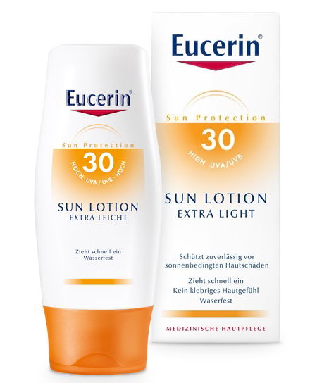 Eucerin Sun, ekstra lahek losjon za zaščito pred soncem ZF 30