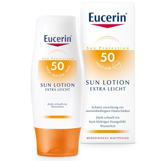 Eucerin Sun, ekstra lahek losjon za zaščito pred soncem ZF 50+