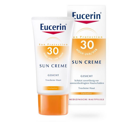 Eucerin Sun, krema za zaščito obraza pred soncem ZF 30