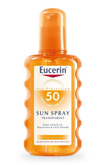 Eucerin Sun, prozoren sprej za zaščito pred soncem ZF 50+