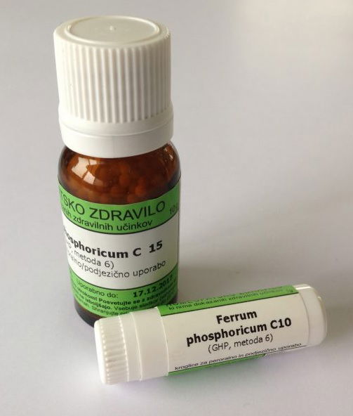 Ferrum phosphoricum C15, kroglice - 10 g 