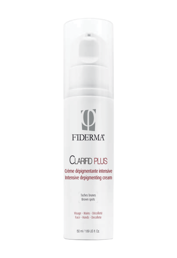 Fiderma Clarifid plus intenzivna depigmentacijska krema za rjave madeže za obraz, roke in dekolte, 50 ml