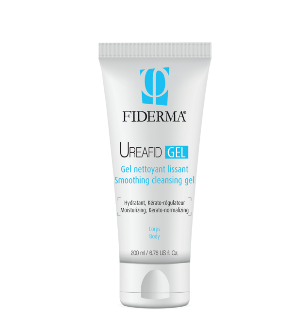 Fiderma Ureafid gel, gladilni čistilni gel za normalno poroženevanje kože za telo, 200 ml