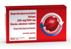 Ibuprofen/Paracetamol Belupo 200mg/500mg, 10 filmsko obloženih tablet