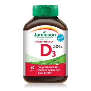 Jamieson vitamin D 2000 I.E., 60 tablet