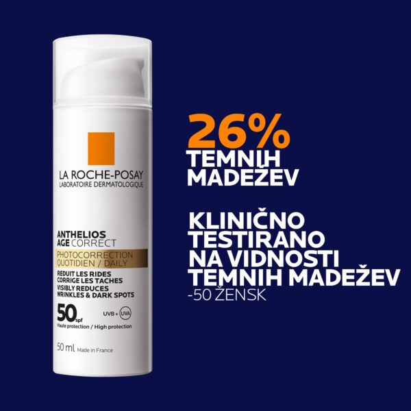 LRP Anthelios Age-Correct krema za zaščito pred soncem proti staranju kože na obrazu SPF50, 50 ml