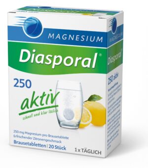 Magnesium - Diasporal 250 mg Aktiv, šumeče tablete