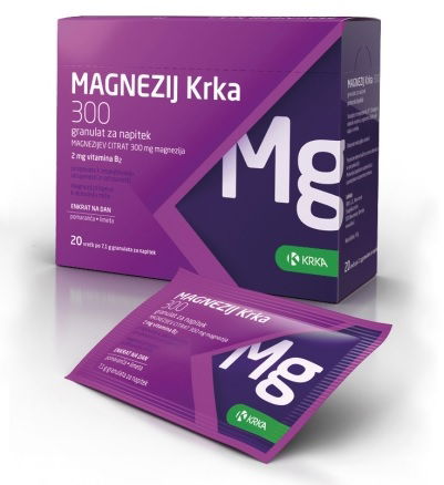 Magnezij Krka 300 granulat za napitek, 20 vrečk