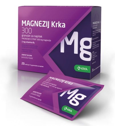 Magnezij Krka 300 granulat za napitek, 50 vrečk