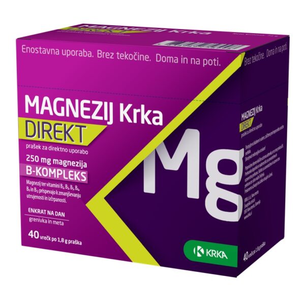 Magnezij Krka Direkt prašek za direktno uporabo, 40 vrečk