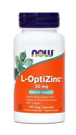 NOW Cink (L-OptiZinc) 30 mg, kapsule