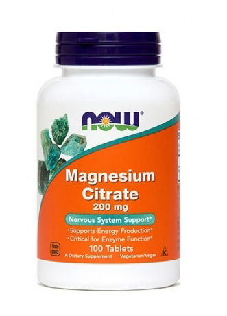 NOW Magnezijev citrat 200 mg, tablete