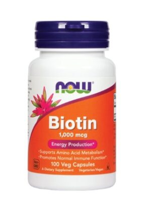 NOW Biotin 1000 mcg, 100 kapsul