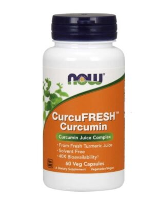 NOW CurcuFresh Kurkumin 500 mg, 60 vegetarijanskih kapsul