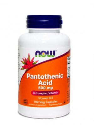 NOW Pantotenska kislina 500 mg, 100 kapsul