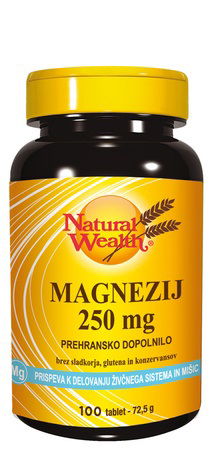 Natural Wealth Magnezij 250 mg, tablete