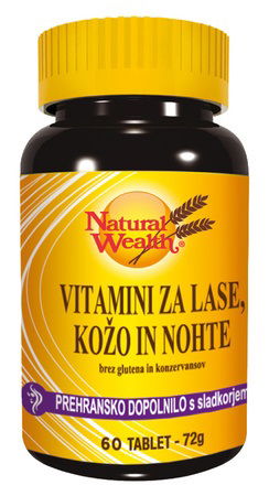 Natural Wealth Vitamini Za Lase, Kožo In Nohte, tablete