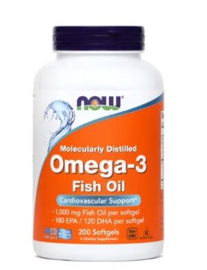 Now Omega-3 1000 mg, 200 kapsul