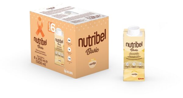 Nutribel Basic Vanilija tertrapak, 6 x 200 ml