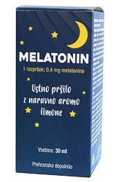 Nutrilab Melatonin ustno pršilo z naravno aromo limone, 30 ml