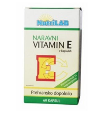 Nutrilab Naravni vitamin E, kapsule