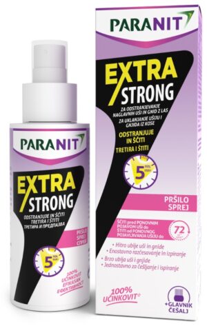 Paranit Extra Strong, pršilo za odstranjevanje naglavnih uši in gnid, 100 ml