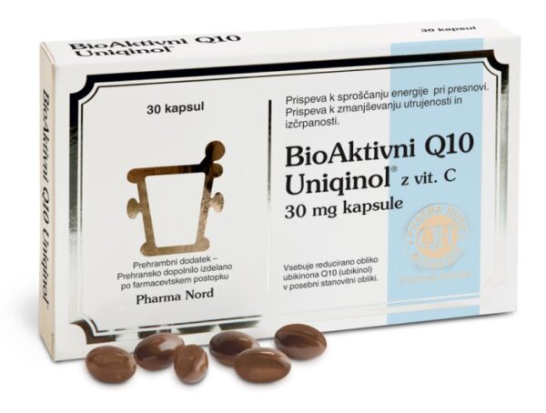 Pharma Nord BioAktivni Q10 Uniqinol z vit. C, 30 kapsul