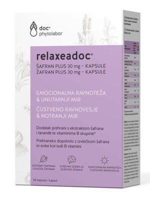 Relaxeadoc Žafran Plus 30 mg, kapsule