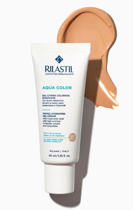 Rilastil Aqua Color obarvana CC gel krema Light, 40 ml