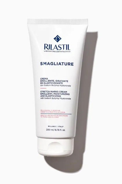 Rilastil Stretch Marks krema proti strijam za občutljivo kožo, 200 ml