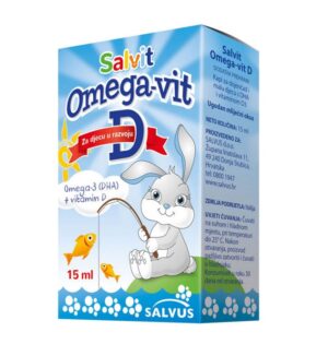 Salvit Omega-vit D, kapljice z okusom mleka