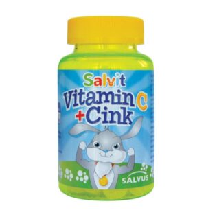 Salvit Vitamin C + Cink, žele bonboni z okusom limone